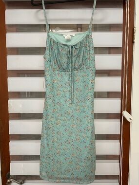Caution To The Wind Mint Floral Mini Dress